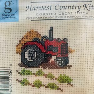 Leszámolható keresztszemes kép - traktor